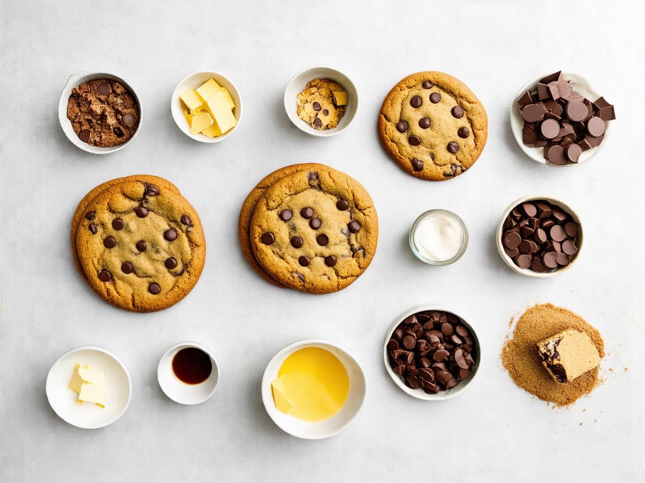 Ingredients for Browned Butter Chocolate Chip Cookies for Best Browned Butter Chocolate Chip Cookies Recipe