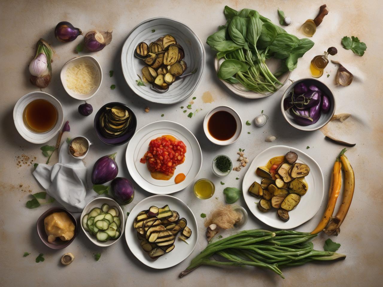 Ingredients for Grilled Japanese Eggplant for Bobby Flay Grilled Japanese Eggplant Recipe