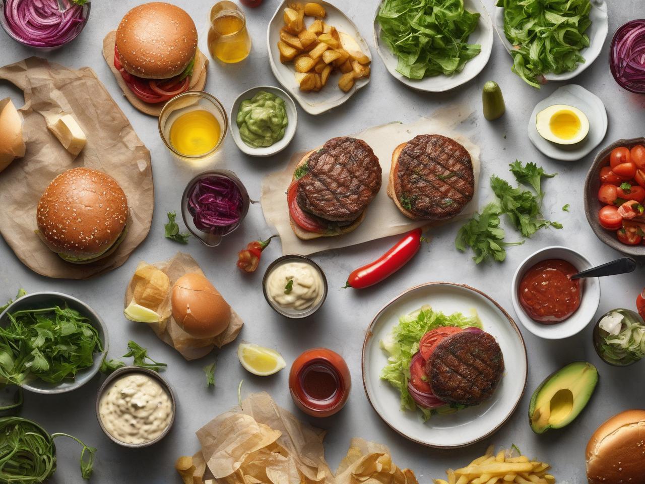 Ingredients for Bobby Flay's Louisiana Burger Recipe for Bobby Flay Louisiana Burger Recipe