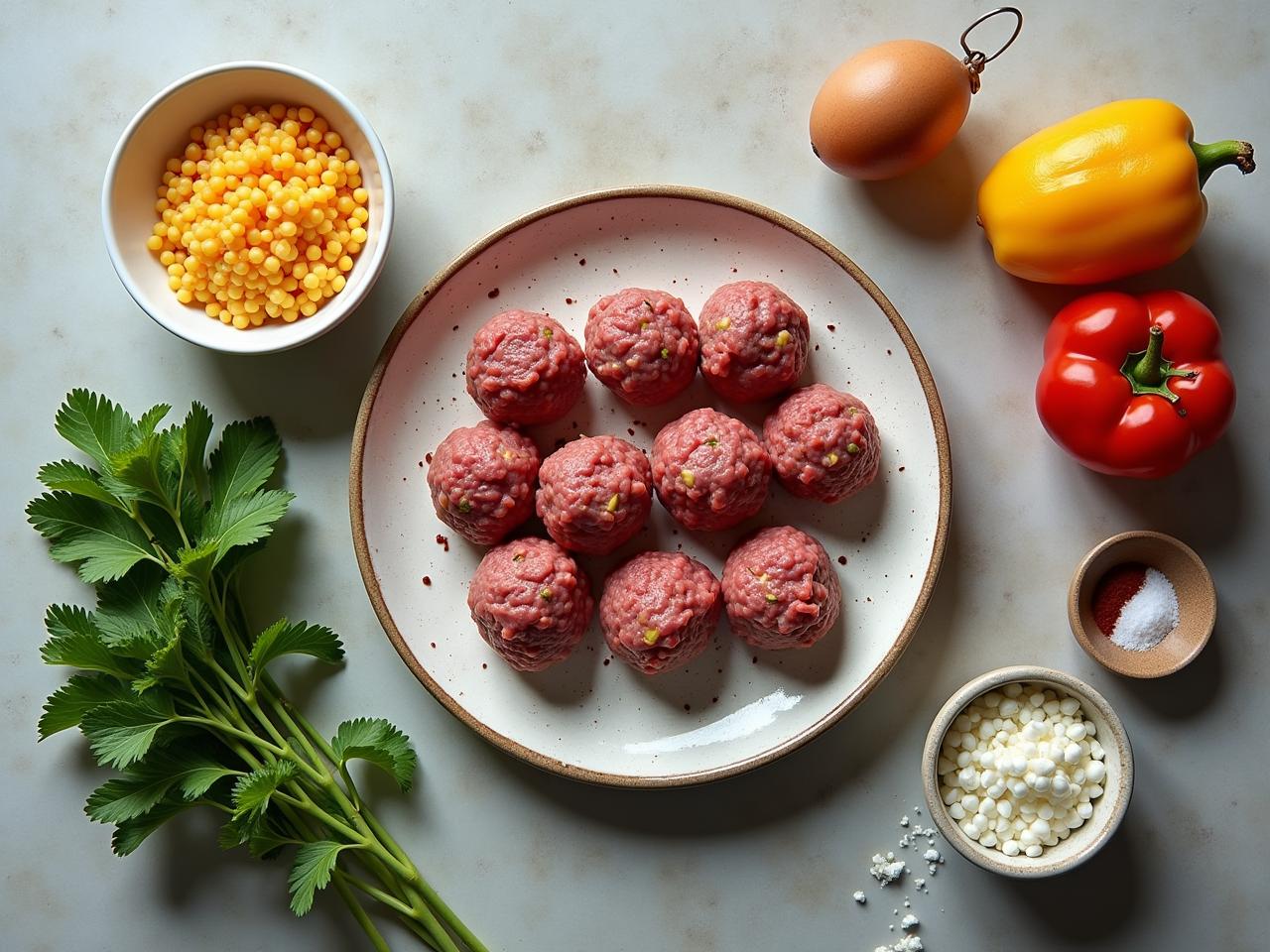 Ingredients for Bobby Flay's Meatballs for Bobby Flay Meatball Recipe