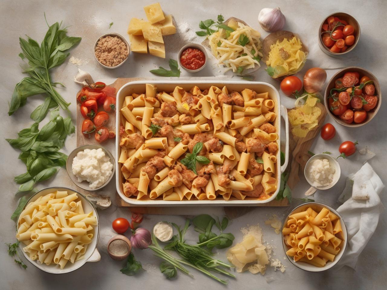 Ingredients for Buca Di Beppo Spicy Chicken Rigatoni Recipe