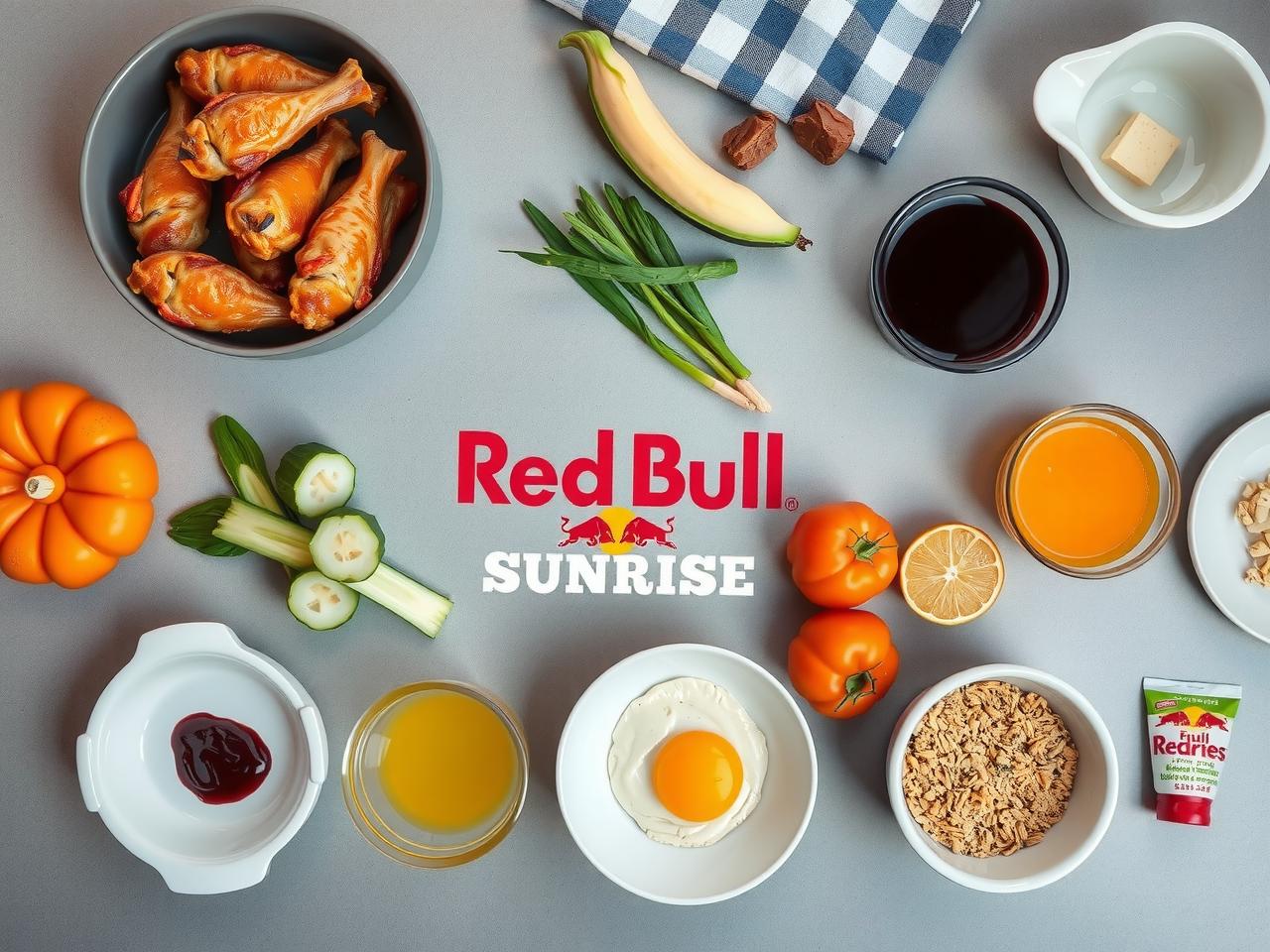 Gather Your Ingredients for Buffalo Wild Wings Red Bull Sunrise Recipe