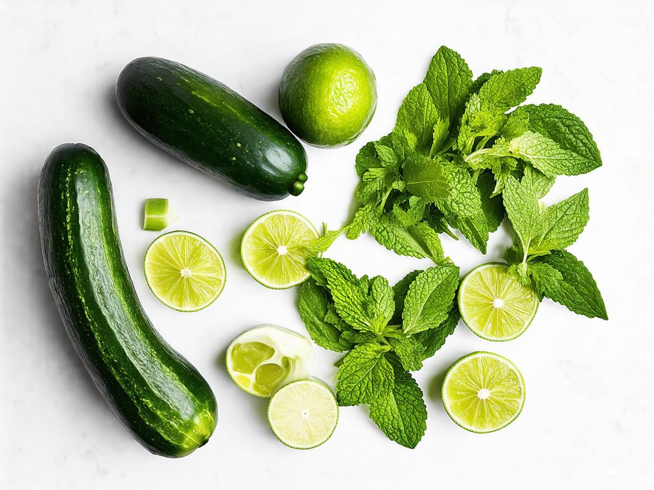 Gather Your Ingredients for Cava Cucumber Mint Lime Recipe