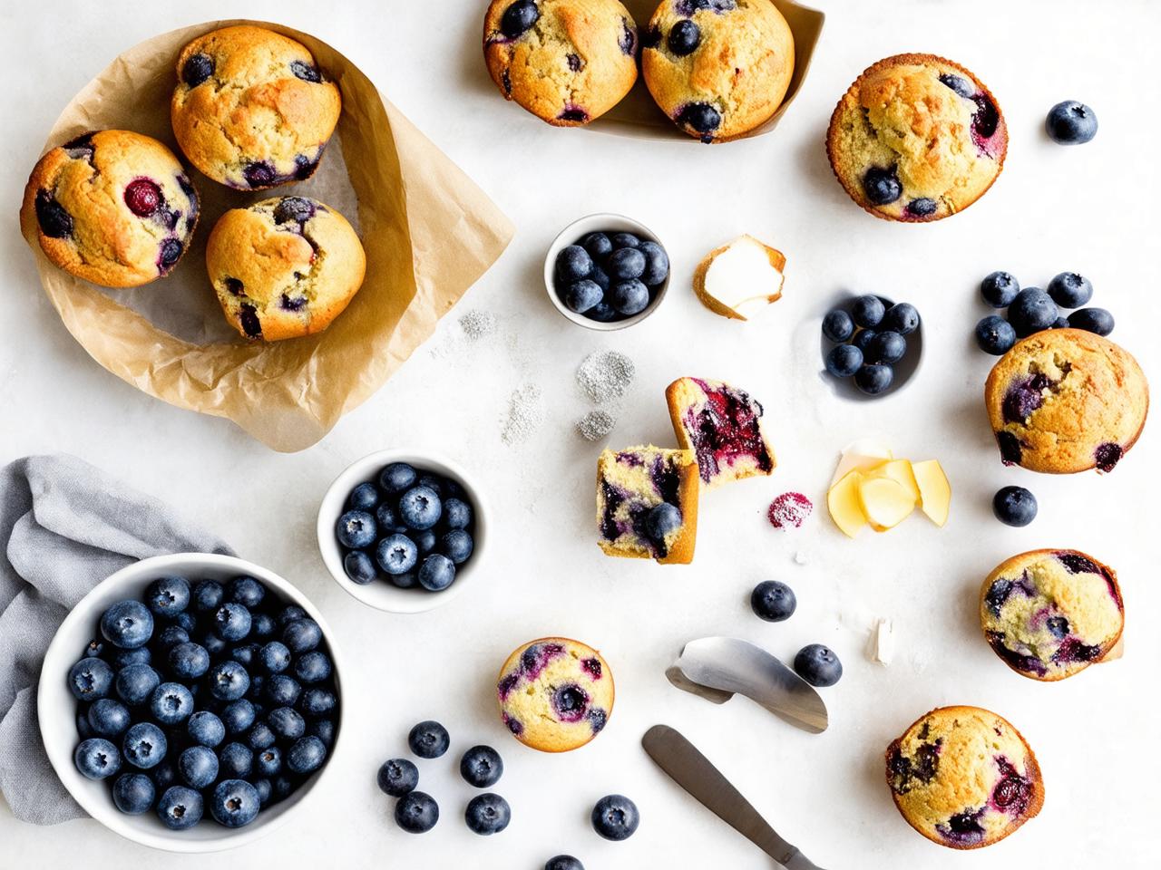 Ingredients for Costco-Style Blueberry Muffins for Costco Blueberry Muffin Recipe