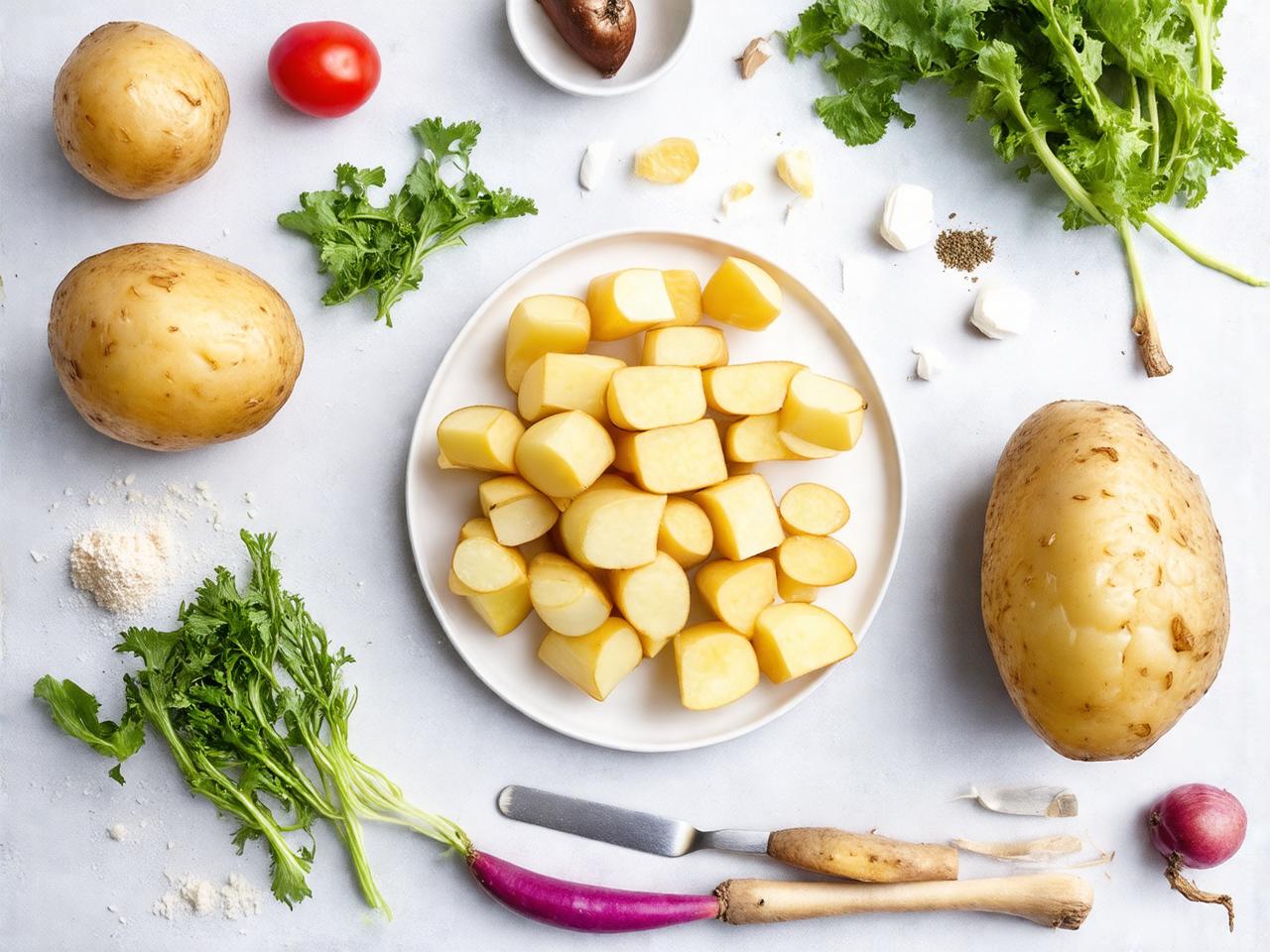 Ingredients You'll Need for Crispy Potato Cubes Recipe