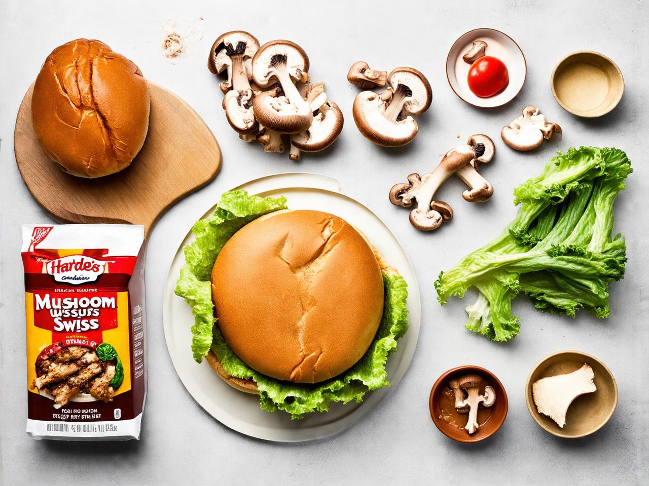 Ingredients for Hardee's Mushroom Swiss Burger for Hardee’s Mushroom Swiss Burger Recipe