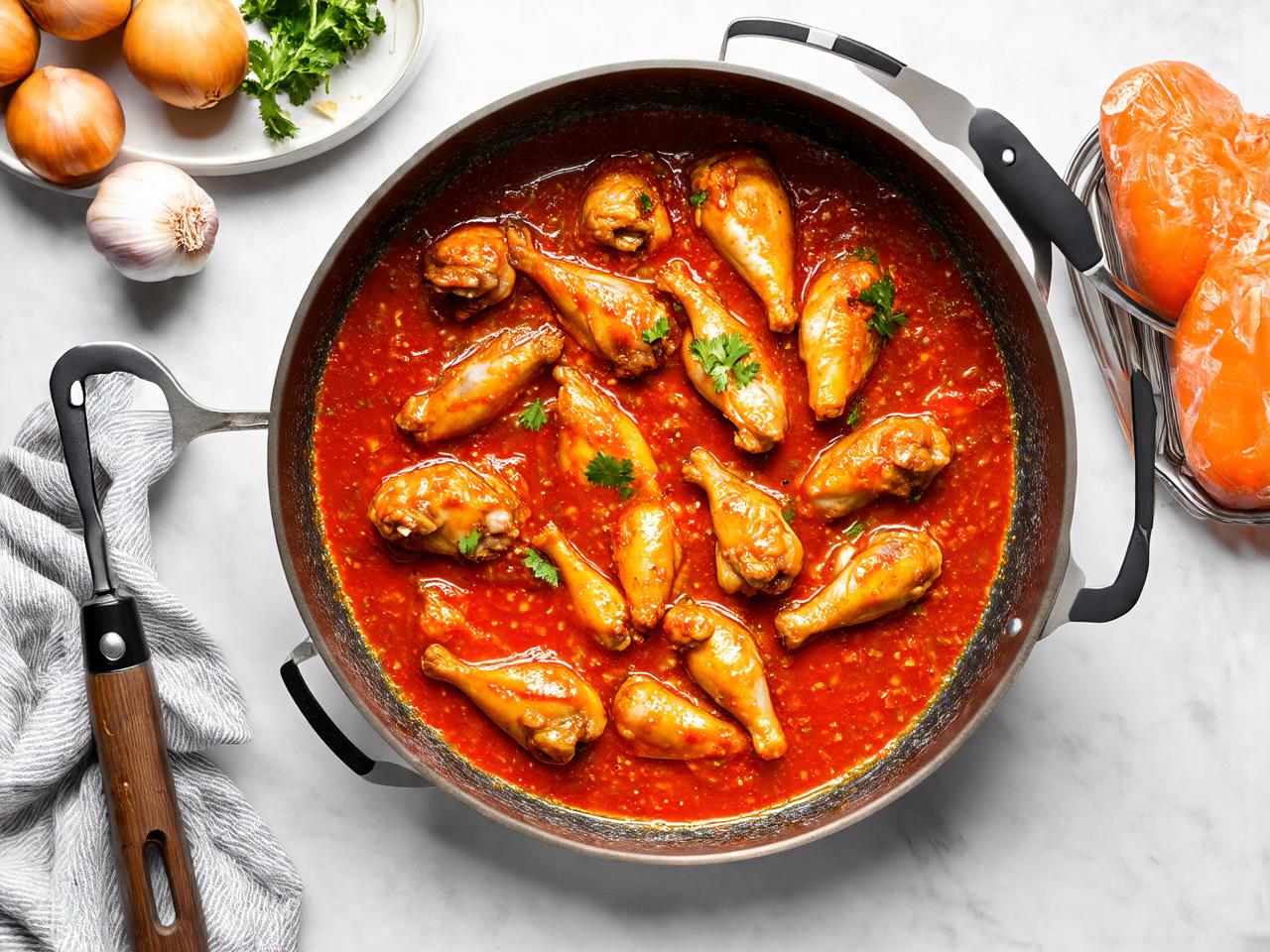 Instructions for Making Homemade Spicy Garlic Wing Sauce for Homemade Spicy Garlic Wing Sauce