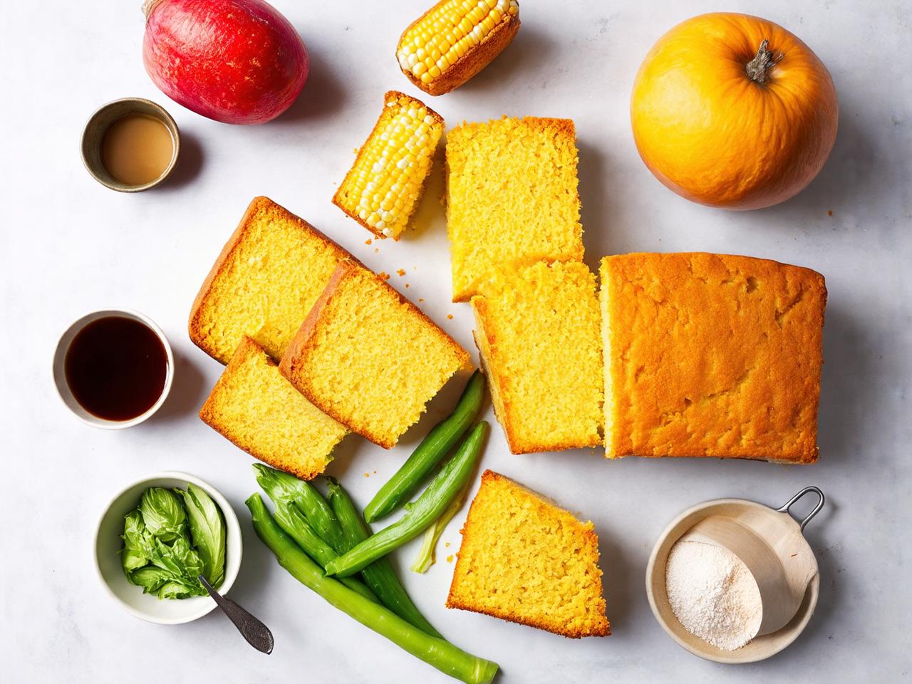 Gather the Essential Ingredients for Paula Deen's Cornbread for Paula Deen’s Cornbread Recipe