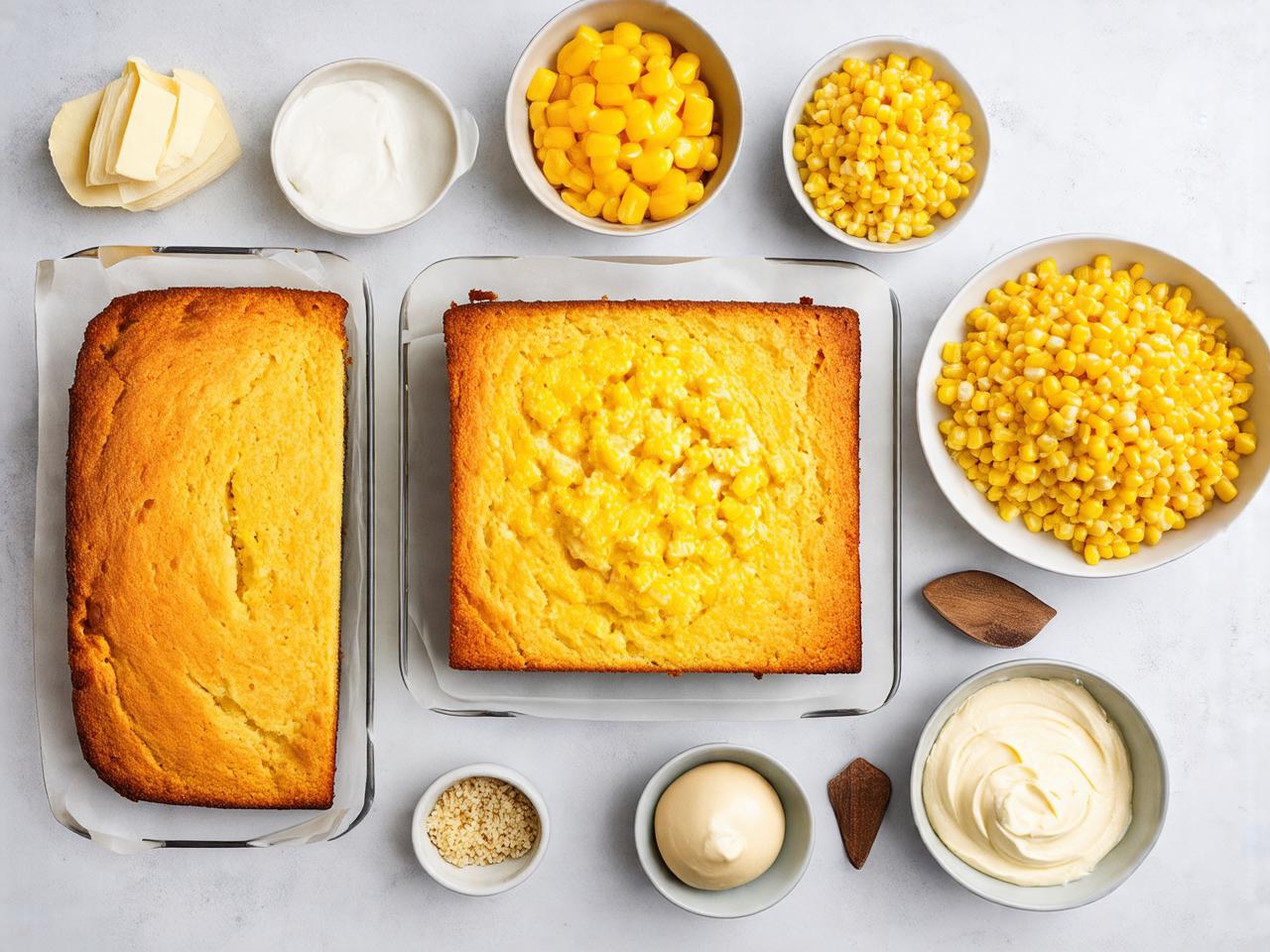 Ingredients for Pioneer Woman Cornbread with Creamed Corn for Pioneer Woman Cornbread with Creamed Corn